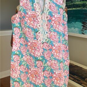 Mud Pie Floral Mini Dress - Pink and Blue